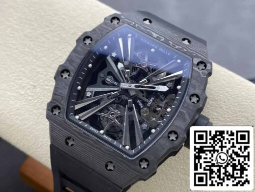 Richard Mille RM12-01 Tourbillon 1:1 Best Edition RM Factory Black Skeleton Dial - Image 8