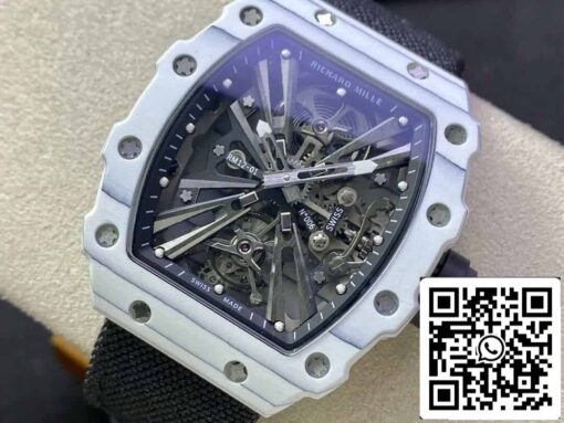 Richard Mille RM12-01 Tourbillon 1:1 Best Edition RM Factory White Carbon Fiber Case - Image 8