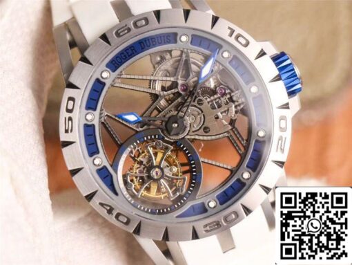 Roger Dubuis Excalibur RDDBEX0622 Tourbillon JB Factory 1:1 Best Edition Blue Hollow Dial Swiss RD505SQ - Image 6