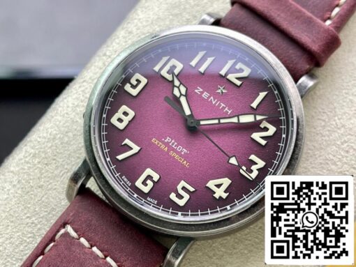 Zenith Pilot 11.2430.679.21.C801 XF Factory 1:1 Best Edition Swiss ETA9015 Pink dial - Image 9