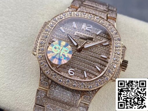 Patek Philippe Aquanaut 7118/1450R-001 1:1 Best Edition GR Factory Gold Diamond Dial - Image 8