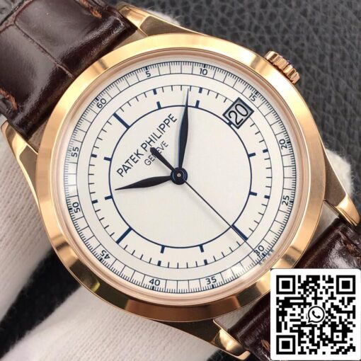 Patek Philippe Calatrava 5296R-001 1:1 Best Edition ZF Factory Rose Gold White Dial - Image 7