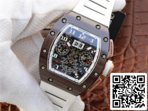 Richard Mille RM011 1:1 Best Edition KV Factory Ceramic White Strap — изображение 9