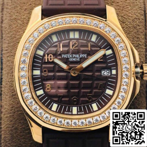 Patek Philippe Aquanaut 5067A Quartz Movement 1:1 Best Edition PPF Factory Rose Gold Brown Dial – Image 7