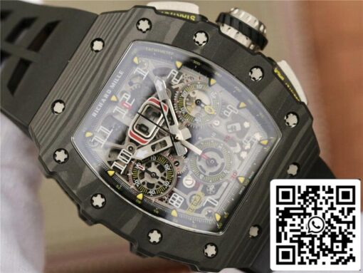 Richard Mille RM11-03 1:1 Best Edition KV Factory Black Carbon Fiber Case - Image 5