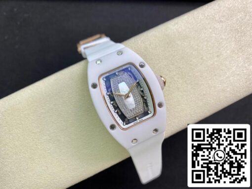 Richard Mille RM 07-01 1:1 Best Edition RM Factory Ceramic White Strap - Image 4