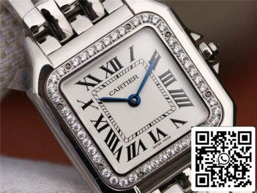 Panthere De Cartier W4PN0008 1:1 Best Edition GF Factory Diamond Silver Dial - Image 4