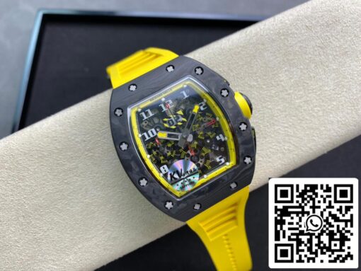 Richard Mille RM-011 1:1 Best Edition KV Factory Yellow Strap — изображение 7