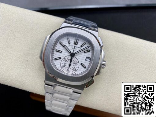 Patek Philippe Nautilus 5980/1A-019 1:1 Best Edition PPF Factory White Dial - Image 5