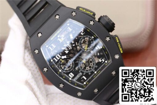 Richard Mille RM-011 1:1 Best Edition KV Factory Black Strap — изображение 8