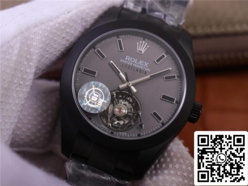 Rolex Milgauss 116400 Tourbillon 1:1 Best Edition JB Factory Black PVD Case Swiss ETA3131 - 이미지 7