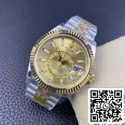 Rolex Sky Dweller M336933-0002 1:1 Best Edition Noob Factory V2 Champagne Dial - Image 8