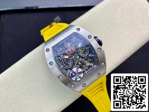 Richard Mille RM11 1:1 Best Edition KV Factory Titanium Yellow Strap - Image 4