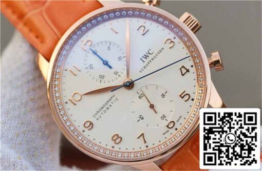 IWC Portuguese ZF Factory 1:1 Best Edition Orange Strap - Image 7