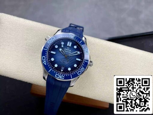 Omega Seamaster Diver 300M 210.32.42.20.03.002 Summer Blue  1:1 Best Edition VS Factory Rubber Strap - Imagen 7