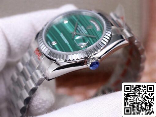 Rolex Day Date President 18038 1:1 Best Edition Malachite Green Diamond Dial Swiss Movement - 이미지 6