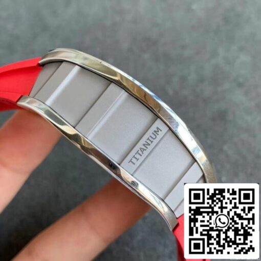 Richard Mille RM011 1:1 Best Edition KV Factory Red Rubber Strap – Image 4