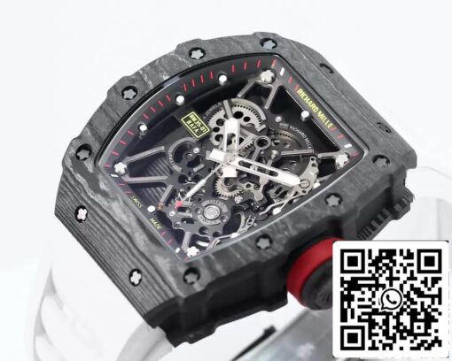 Richard Mille RM35-01 1:1 Best Edition BBR Factory White Rubber Strap - Image 7