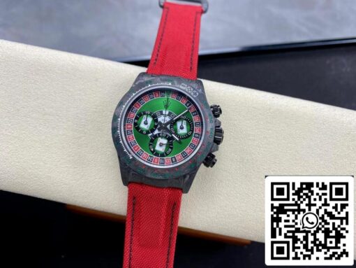 Rolex Daytona Cosmograph Carbon Fiber Diw Custom Version 1:1 Best Edition Noob Factory Green Dial – Bild 4