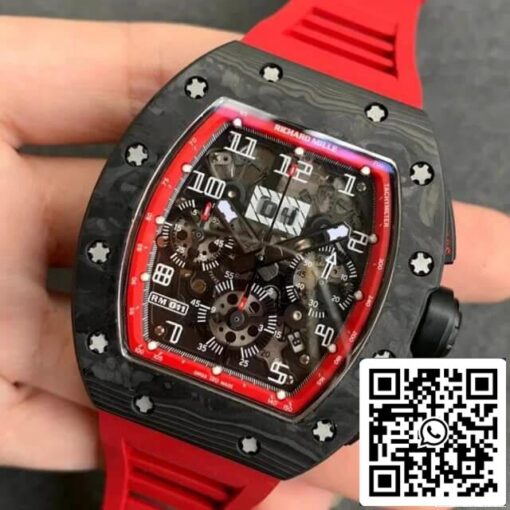 Richard Mille RM-011 1:1 Best Edition KV Factory V2 Black Forged Carbon Case — изображение 4