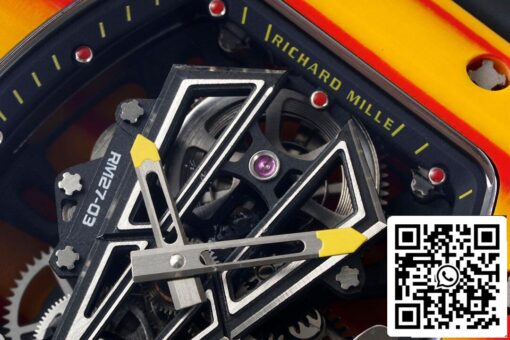 Richard Mille RM27-03 Rafael Nadal Tourbillon 1:1 Best Edition RM Factory Rubber Strap - Image 7