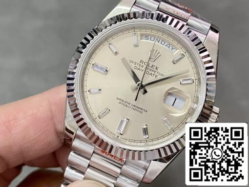 Rolex Day Date M228236-0002 1:1 Best Edition GM Factory Silver Dial V2 - 이미지 4