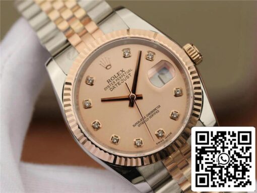 Rolex Datejust 116231 36MM 1:1 Best Edition GM Factory Diamond-set Pink Dial - Image 5