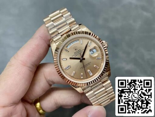 Rolex Day Date M228235-0004 1:1 Best Edition GM Factory Gold Dial V2 Diamond Dial - 이미지 4