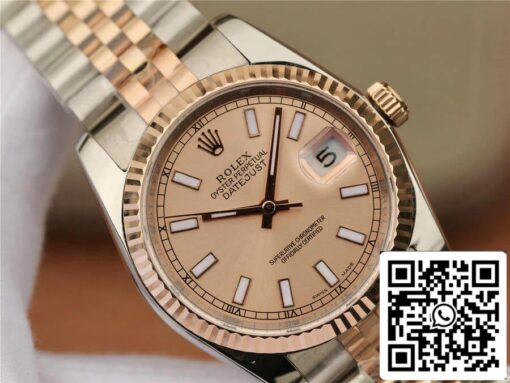 Rolex Datejust 116231 36MM 1:1 Best Edition GM Factory Rose Gold Pink Dial - 이미지 4