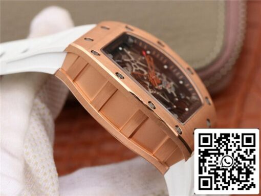 Richard Mille RM035 Americas KV Factory 1:1 Best Edition Rose Gold White Strap - Image 7