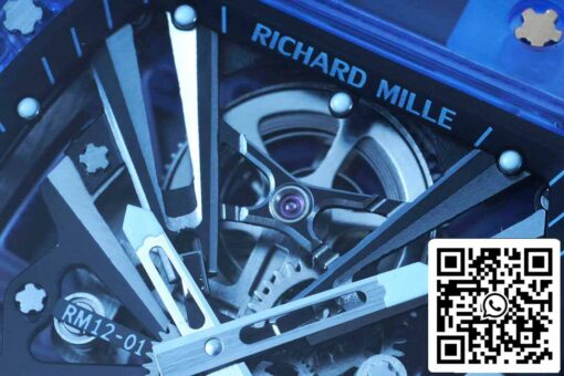 Richard Mille RM12-01 1:1 Best Edition RM Factory Tourbillon Transparent Version Case - Image 7