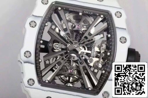 Richard Mille RM12-01 Tourbillon 1:1 Best Edition RM Factory Black Rubber Strap - Image 6