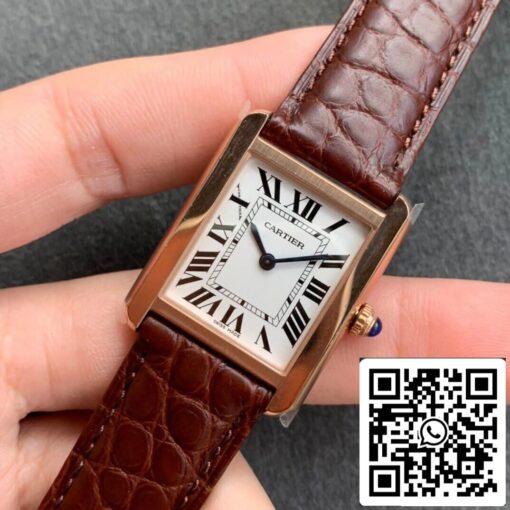 Cartier Tank W5200024 1:1 Best Edition K11 Factory Rose Gold - Image 7