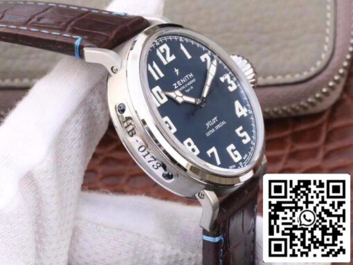 Zenith Pilot Type 20 Extra Special XF Factory 1:1 Best Edition Swiss ETA2824 Superlumed blue dial and hands - Image 5