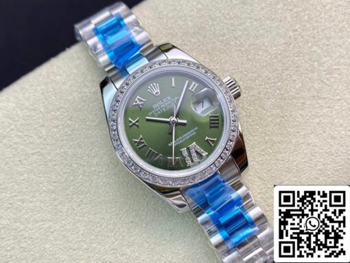 Rolex Datejust 28MM 1:1 Best Edition BP Factory Diamond-set Green Dial - Image 7