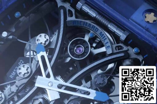 Richard Mille RM053-02 Tourbillon 1:1 Best Edition RM Factory Blue Skeleton Dial - Image 7