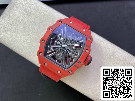 Richard Mille RM12-01 Tourbillon 1:1 Best Edition RM Factory Red Carbon Fiber Case - Image 7