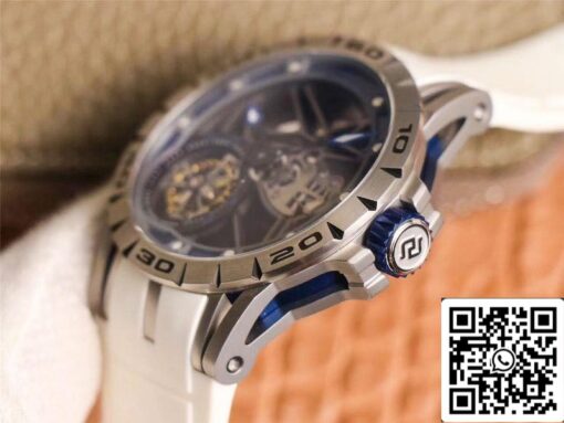 Roger Dubuis Excalibur RDDBEX0622 Tourbillon JB Factory 1:1 Best Edition Blue Hollow Dial Swiss RD505SQ - Image 5