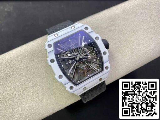 Richard Mille RM12-01 Tourbillon 1:1 Best Edition RM Factory White Carbon Fiber Case - Image 7