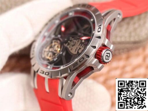 Roger Dubuis Excalibur Spider RDDBEX0572 Hollow Flight Tourbillon 1:1 Best Edition JB Factory Red Strap Swiss RD505SQ - Image 6