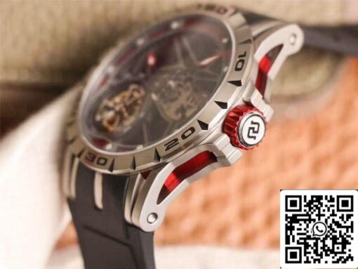 Roger Dubuis Excalibur Spidr (king series) RDDBEX0622 Tourbillon JB Factory 1:1 Best Edition red skeleton dial Swiss RD505SQ - Image 6