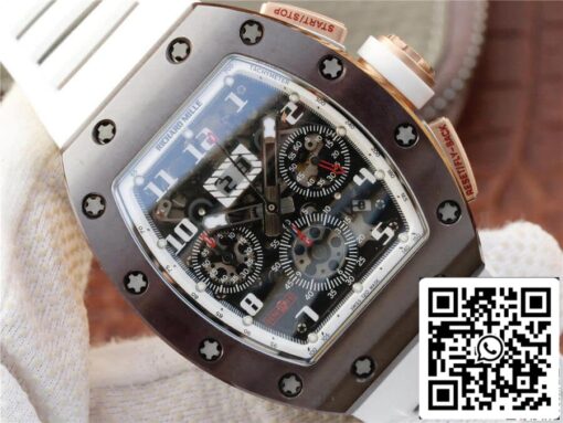 Richard Mille RM011 1:1 Best Edition KV Factory Ceramic White Strap — изображение 8