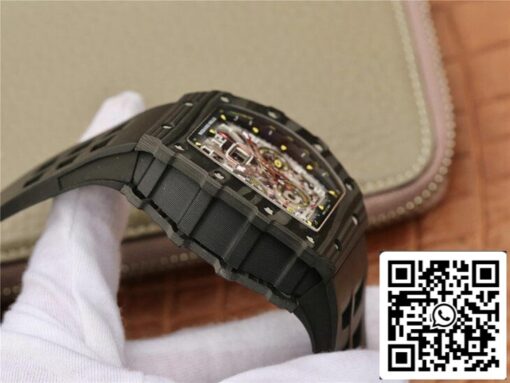 Richard Mille RM11-03 1:1 Best Edition KV Factory Black Carbon Fiber Case - Image 4