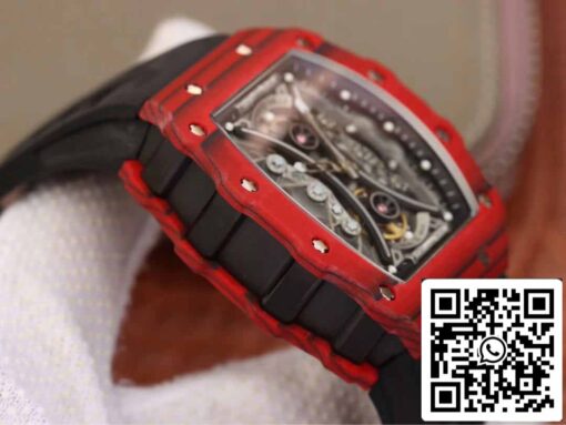 Richard Mille RM53-01 1:1 Best Edition KV Factory TPT Carbon Fiber Black Strap - Image 6