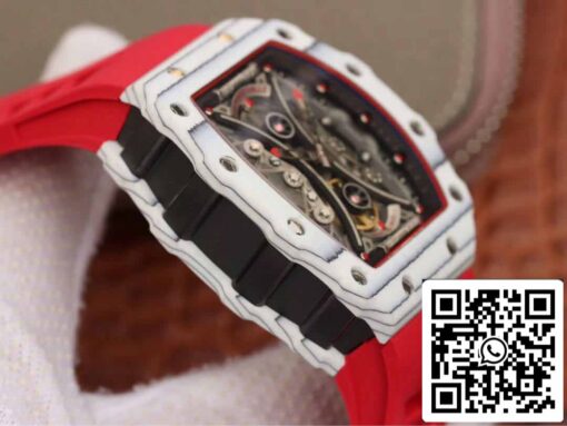 Richard Mille RM53-01 1:1 Best Edition KV Factory TPT Carbon Fiber Red Strap - Image 8