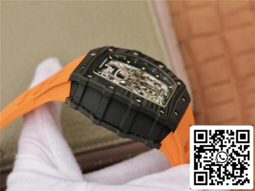 Richard Mille RM11-03 1:1 Best Edition KV Factory Carbon Fiber Orange Strap - Image 5