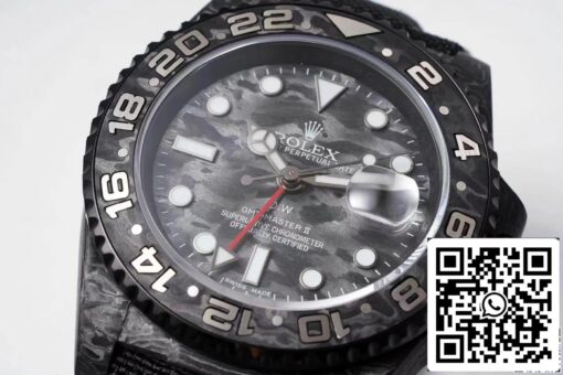 Rolex GMT-MASTER II Diw 1:1 Best Edition Carbon Fiber Black Fabric Strap - Image 6