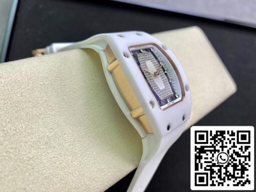 Richard Mille RM 07-01 1:1 Best Edition RM Factory Ceramic White Strap - Image 5