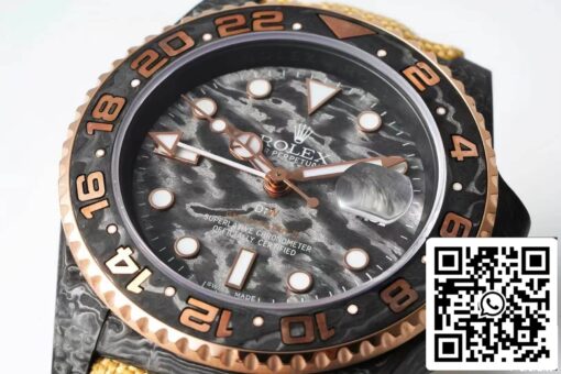 Rolex GMT-MASTER II Diw 1:1 Best Edition Brown Fabric Strap - Image 6