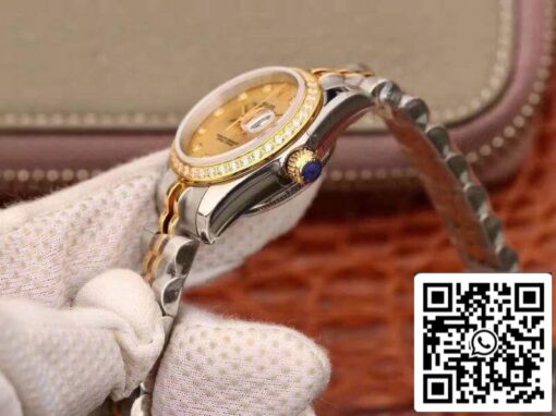 Rolex Lady Datejust 28MM 1:1 Best Edition Swiss NH05 Movement Plating 18K Gold Dial - Image 6